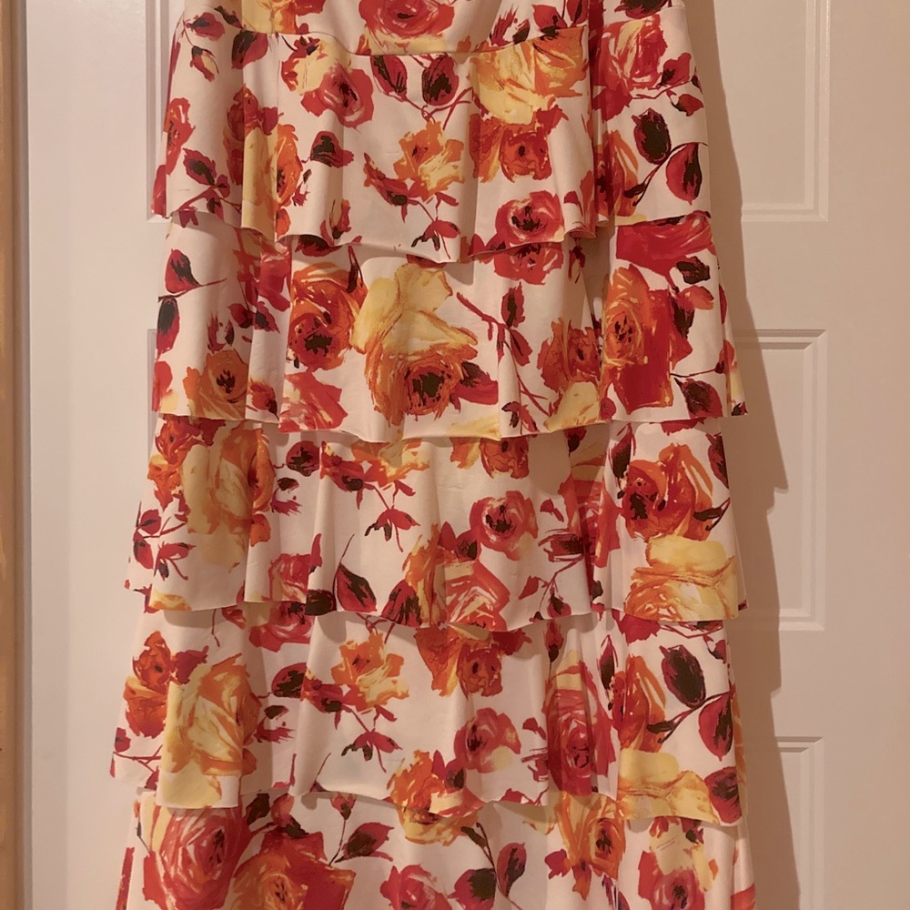 Custom Layered Floral Maxi Skirt